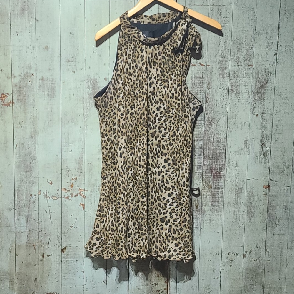 First Option Too leopard print blouse